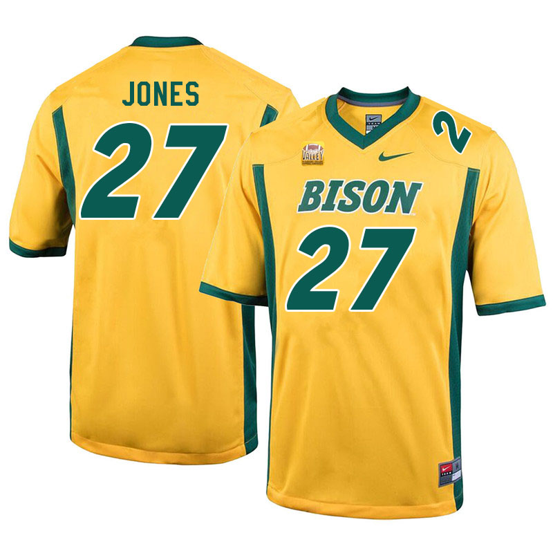 Men #27 Ryan Jones North Dakota State Bison College Football Jerseys Sale-Yellow - Click Image to Close